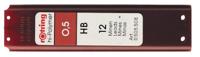 Rotring potloodstiften, 0,5 mm, HB, etui van 12 stuks - thumbnail
