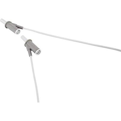 VOLTCRAFT MSB-501 Veiligheidsmeetsnoer Banaanstekker 4 mm Banaanstekker 4 mm 1.00 m Wit 1 stuk(s)