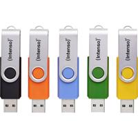 Intenso Office Line USB-stick Retail 16 GB Geel, Groen, Zwart, Blauw, Oranje 3543575 USB-A 3.2 Gen 1 - thumbnail