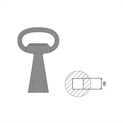 nVent SCHROFF 60114365 Vierkantsleutel 1 stuk(s)