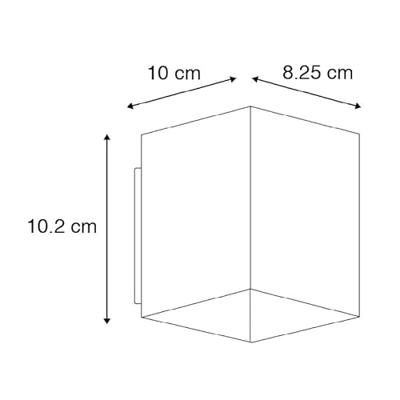 QAZQA Set van 2 design wandlampen zwart en goud vierkant - Sola
