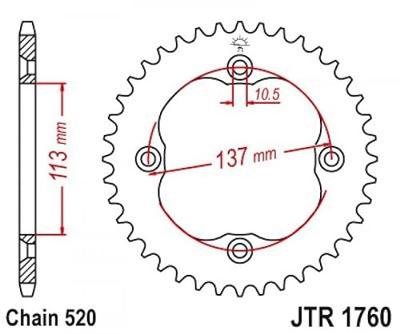 ESJOT Chain wheel 520 40z steel black