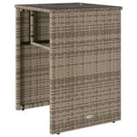 3-delige Bistroset met kussens poly rattan beige - thumbnail