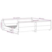 Bedframe zonder matras massief grenenhout wit 180x200 cm - thumbnail