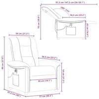 Massagestoel elektrisch verstelbaar stof bruin - thumbnail