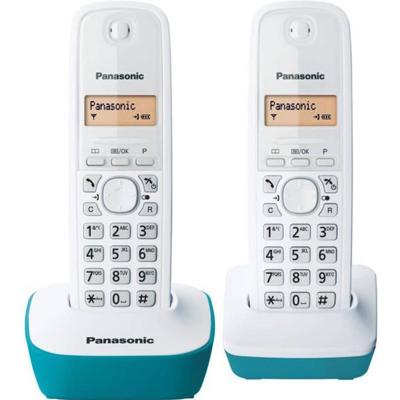 Panasonic KX-TG1612FRC Duo draadloze telefoon zonder antwoordapparaat Wit Blauw