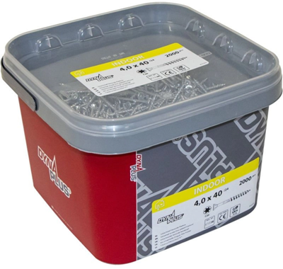 DynaPlus Schroeven Unischroef PK TX-20 4.0X40/24 Verzinkt Deeldraad 2000st. Emmer DynaPlus Schroeven Unischroef PK TX-20 4.0X40/24 Verzinkt Deeldraad 2000st. Emmer