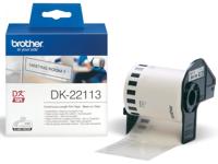 Brother DK-22113 Rol met etiketten 62 mm x 15.24 m Folie Transparant 1 stuk(s) Permanent hechtend DK22113 Universele etiketten - thumbnail