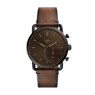 Horlogeband Fossil FTW1149 Leder Bruin 22mm