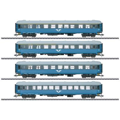 Märklin 43787 H0 set van 4 personenrijtuigen B1 van de SJ Märklin 43787 H0 set van 4 personenrijtuigen B1 van de SJ