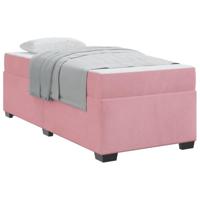 Bedframe met matras met matras Roze 90 x 190 cm Fluweel - thumbnail