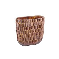 PTMD Bloempot Vivienne Brown Ovaal 30cm - thumbnail