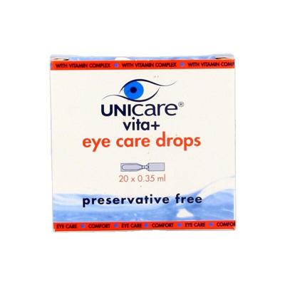 Unicare Vita+ eye care oogdruppels 0.35ml 20 Ampullen Unicare Vita+ eye care oogdruppels 0.35ml 20 Ampullen