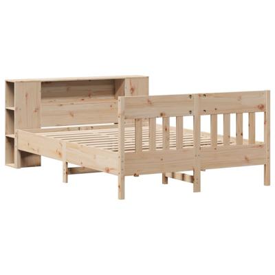 Bed met boekenkast zonder matras massief grenenhout 160x200 cm - thumbnail