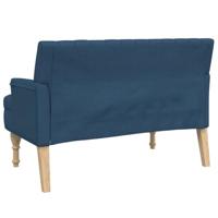 Bankje met kussens 113x64,5x75,5 cm stof blauw - thumbnail