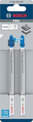 Bosch Accessories 2608655097 PRO Metal Pipes and Profiles T321AF decoupeerzaagblad, 132 mm, 2-delig 2 stuk(s)