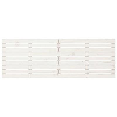 Hoofdbord wandmontage 206x3x63 cm massief grenenhout wit
