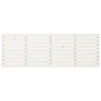 Hoofdbord wandmontage 206x3x63 cm massief grenenhout wit - thumbnail