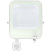 LED Bouwlamp met Bewegingssensor - 50W - Natuurlijk Wit 4000K - Waterdicht IP65 - thumbnail