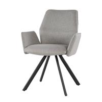 Livingfurn Draaibare Eetkamerstoel 'Diana' kleur Taupe - thumbnail