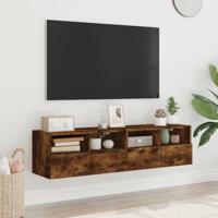 Tv-wandmeubels 2 st 60x30x30 cm bewerkt hout gerookt eikenkleur - thumbnail
