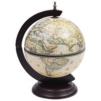 Globebar tafelmodel eucalyptushout groen - thumbnail