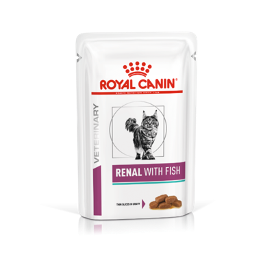 Royal Canin Veterinary Renal met vis natvoer kat (in saus) 1 doos (12 x 85 g)
