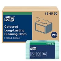 Reinigingsdoek Tork W8 Premium 1-laags 8x40 vel groen 194550 | 8 stuks - thumbnail