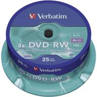 DVD-RW Verbatim 25 Stuks Multicolour 4,7 GB 4x - thumbnail
