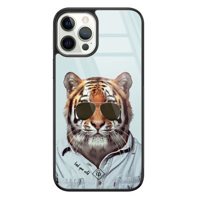 iPhone 12 Pro glazen hardcase - Tijger wild iPhone 12 Pro glazen hardcase - Tijger wild