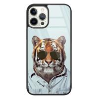 iPhone 12 Pro glazen hardcase - Tijger wild - thumbnail
