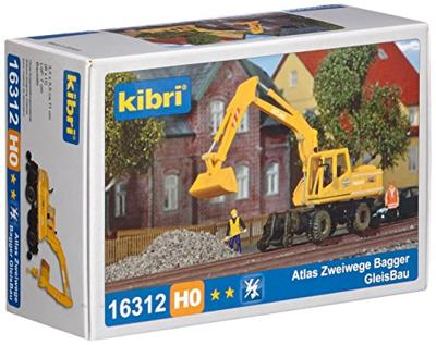 Kibri 16312 H0 Bouwvoertuig Atlas Spoorbouw weg-rail graafmachine