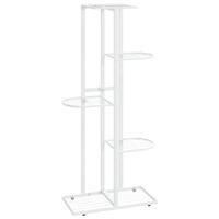 VidaXL Bloemenstandaard met 5 lagen 43x22x98 cm metaal wit - thumbnail