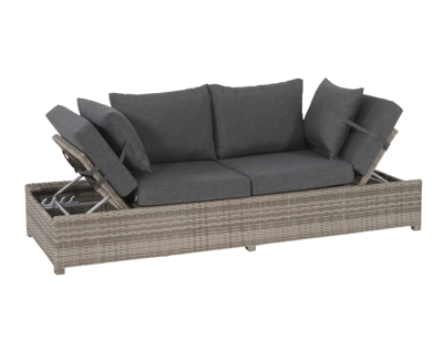 Roma 2-zits lounge tuinbank grijs