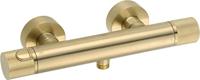 Ben Engraved Cross douche thermostaatkraan met gravering 15cm geborsteld messing pvd-coating - thumbnail
