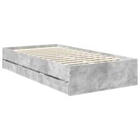 Bedframe met lade Beton Grijs 90 x 200 cm Geconstrueerd hout - thumbnail