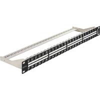 DeLOCK Keystone Patchpanel 19" 48 Port 1 HE patchpaneel - thumbnail