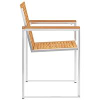 Tuinstoelen 6 st met kussens massief teakhout - thumbnail
