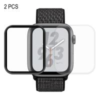 2 PC's ENKAY Hat-Prins 3D volledig scherm PET + 3D volledig scherm galvaniseren PET gebogen warmte buigen HD Screen Protector voor Apple Watch serie - thumbnail