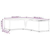 Tuinmeubelhoezen met 16 oogjes L-vormig 210x260x80 cm - thumbnail