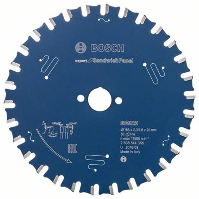 Bosch Accessories Expert for Sandwich Panel 2608644366 Cirkelzaagblad 165 x 20 x 1.6 mm Aantal tanden: 30 1 stuk(s)