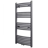 VidaXL Radiator / handdoekenrek gebogen 500x1160 mm grijs - thumbnail