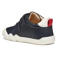 Warme Jungen Leder-Sneakers STEPPIEUP BOY GEOX marineblauw - thumbnail