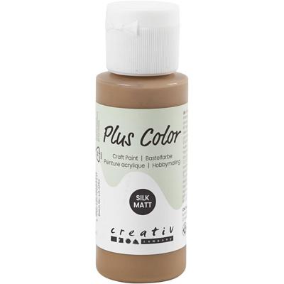 Plus Color acrylverf, lichtbruin, 60 ml/ 1 fles
