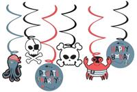 Pirate Party Hangdecoratie Swirls (6st) - thumbnail
