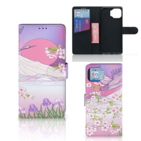 Motorola Moto G 5G Plus | Telefoonhoesje | Met pasjeshouder | Bird Flying - thumbnail