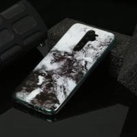 Voor Xiaomi Redmi Note 8 Pro Marble Pattern Soft TPU Protective Case (Zwart wit) - thumbnail
