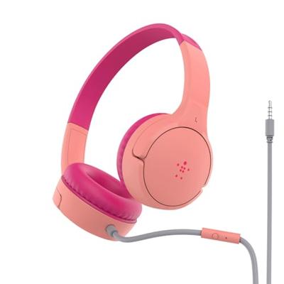 Belkin SoundForm Mini On Ear headset Kabel Pink Volumebegrenzing