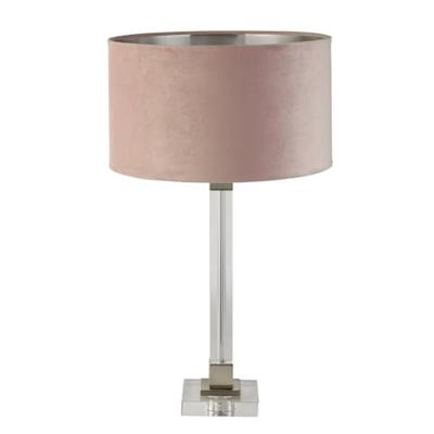 Searchlight Design tafellampScarborough goud met roze kap - EU67521PI