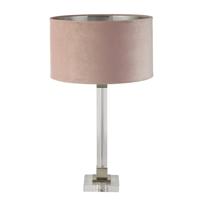 Searchlight Design tafellampScarborough goud met roze kap - EU67521PI - thumbnail